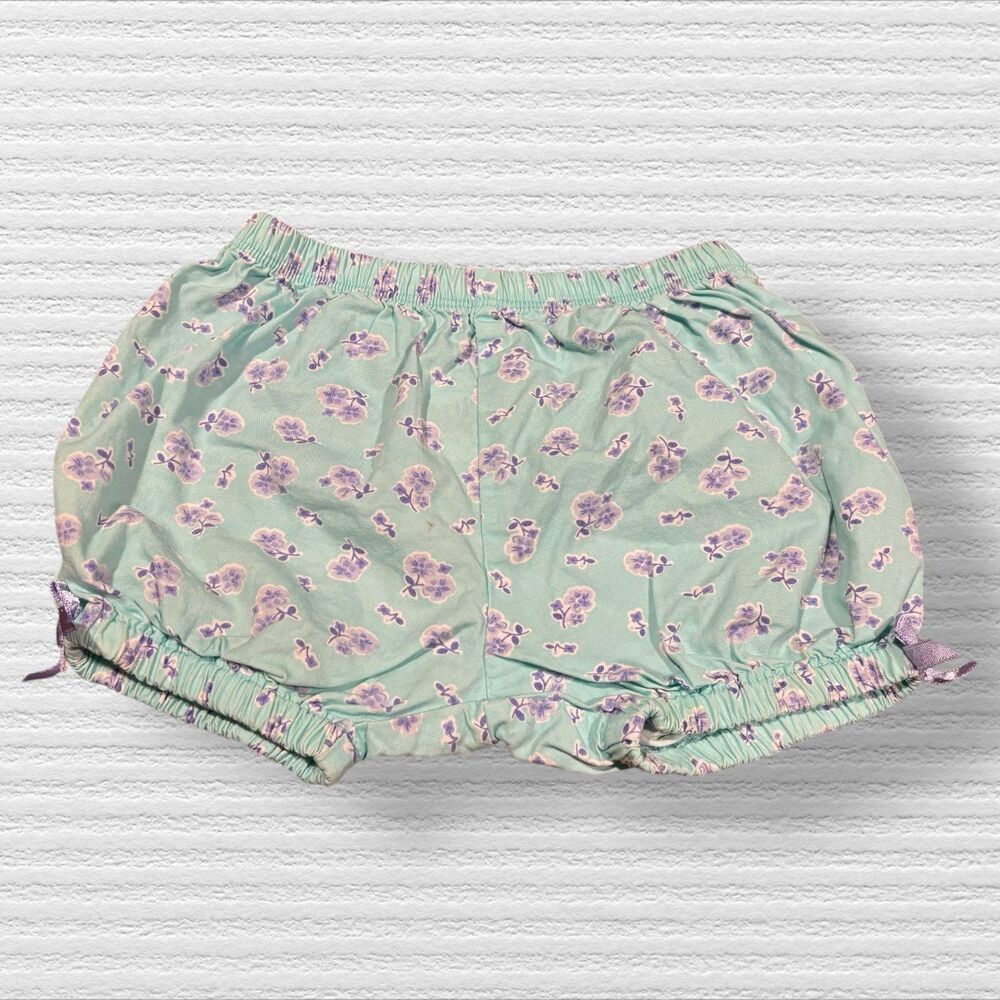 Buster Brown 3/6 Vintage Green Purple Ditsy Floral Shorts